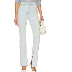 NWT PISTOLA ALEXA "LOCALS VINTAGE" HIGH RISE SPLIT FLARE 5 POCKET DENIM JEANS 26